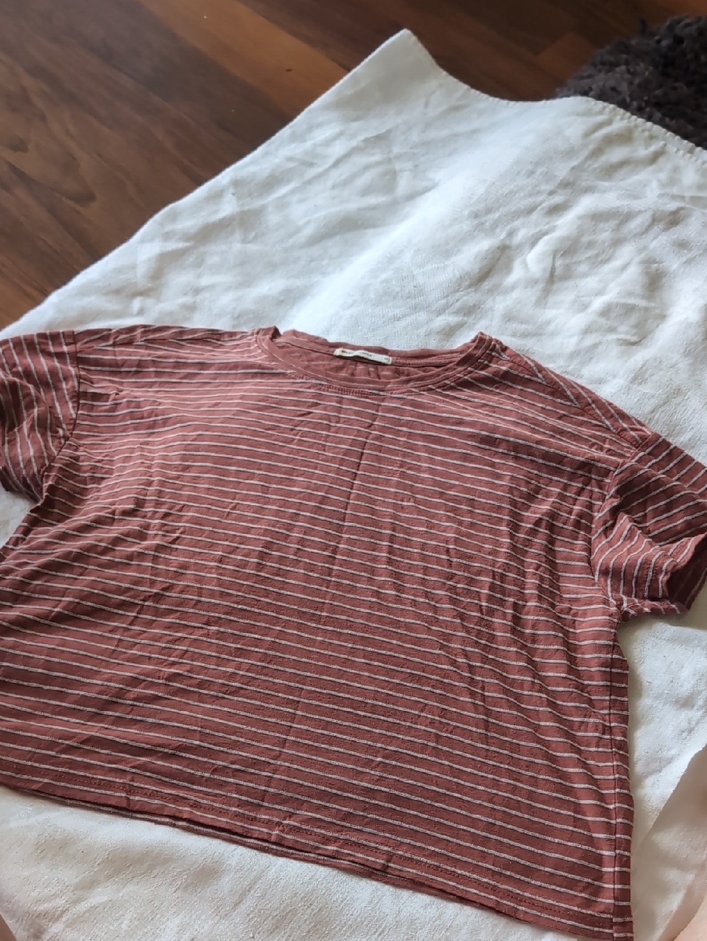 Marine Layer Rust-Red Striped Tee